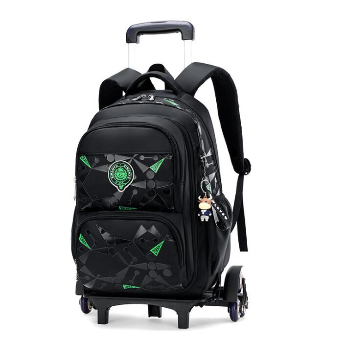 School backpack bag with wheels  School Rolling Bags Student wheeled Backpacks for boys Children School Trolley Bag On wheels