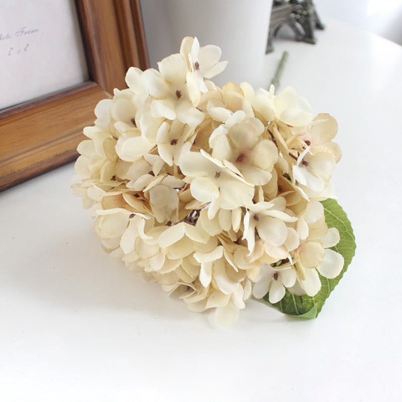 Artificial Flowers Silk Hydrangea Vase for Home Decoration Accessories Wedding Decorative Fake Plants Christmas Garland Material