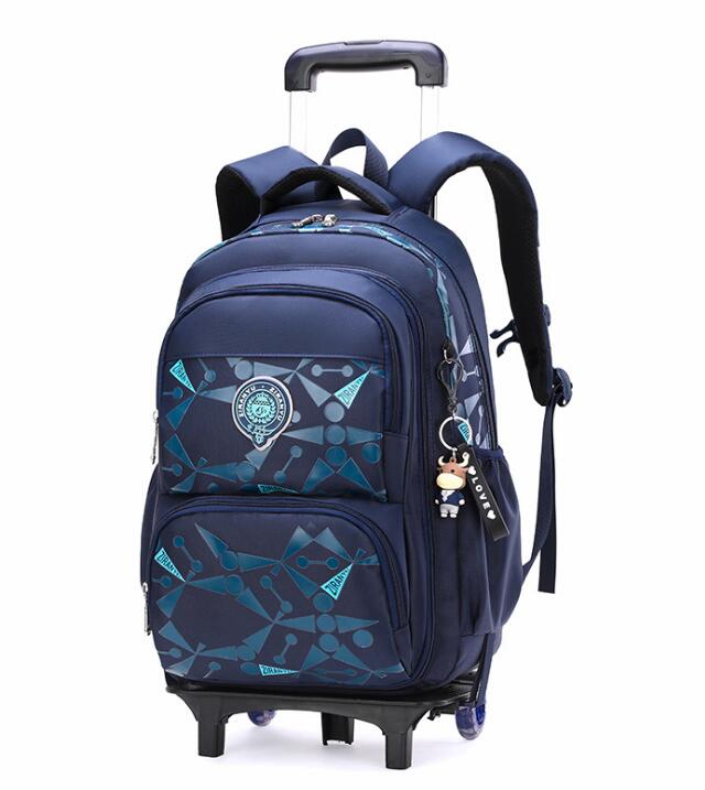 School backpack bag with wheels  School Rolling Bags Student wheeled Backpacks for boys Children School Trolley Bag On wheels