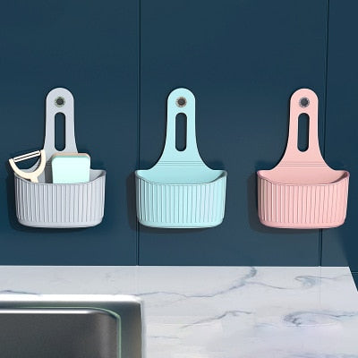 Simple Drain Rack Bathroom Sink Adjustable Basket Kitchen Silicone Soap Rack Drain Sponge Faucet Kitchen Tool Accessories