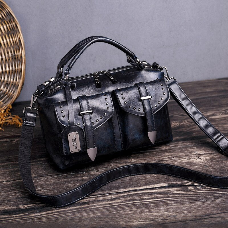 Luxury Designer Vintage Bag For Woman Women&#39;s Leather Handbag 2022 Crossbody Fashion Shoulder Retro Ladies Black Hand Sling XD09