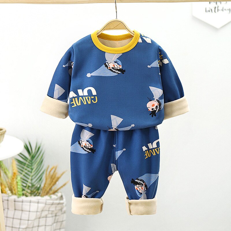 Kids Set Toddler Clothes Suits Boys Pajamas Set Children Wear Cotton Animals Spring Autumn Clothes Pants Girls Small Nightwear