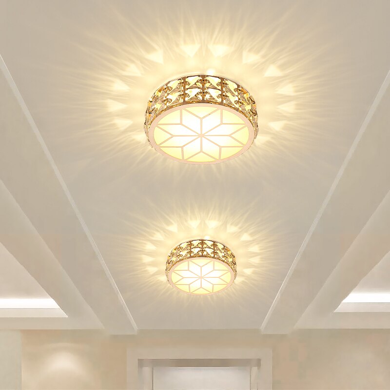 Crystal Led Ceiling Lighting Modern Ceiling Crystal Lamp Bedroom Living Room Light Kitchen Dining Room Corridor 3W 5W AC