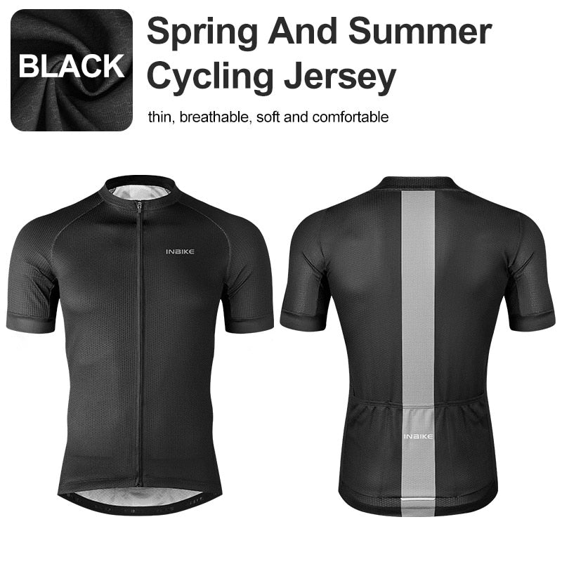 INBIKE Pro Cycling Jersey Summer Breathable MTB Bike Clothes Quick-Dry Men Women T-Shirt ciclismo Racing Bicycle Clothing JS001