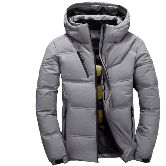 2022 Winter Snow Down Jacket Men Casual Thick Warm Parkas Hooded Coats Multi-pocket White Duck Down Windbreaker Jackets Overcoat