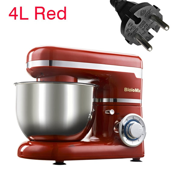 BioloMix Stand Mixer Stainless Steel Bowl 6-speed Kitchen Food Blender Cream Egg Whisk Cake Dough Kneader Bread Maker