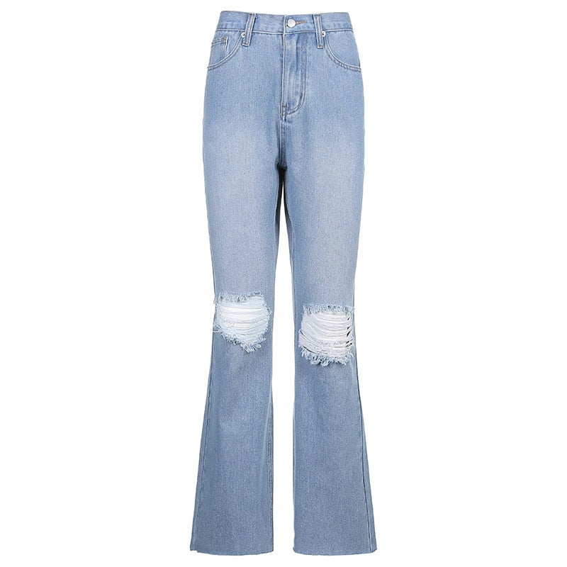 flare Pants Female Women&#39;s Jeans clothes Boyfriend Jeans Women Jeans Pants High Waist Mom Ripped Jeans 2021 Stright Trousers