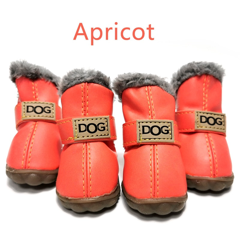 Winter Pet Dog Shoes Warm Snow Boots Waterproof Fur 4Pcs/Set Small Dogs Cotton Non Slip XS For ChiHuaHua Pug Pet Product PETASIA