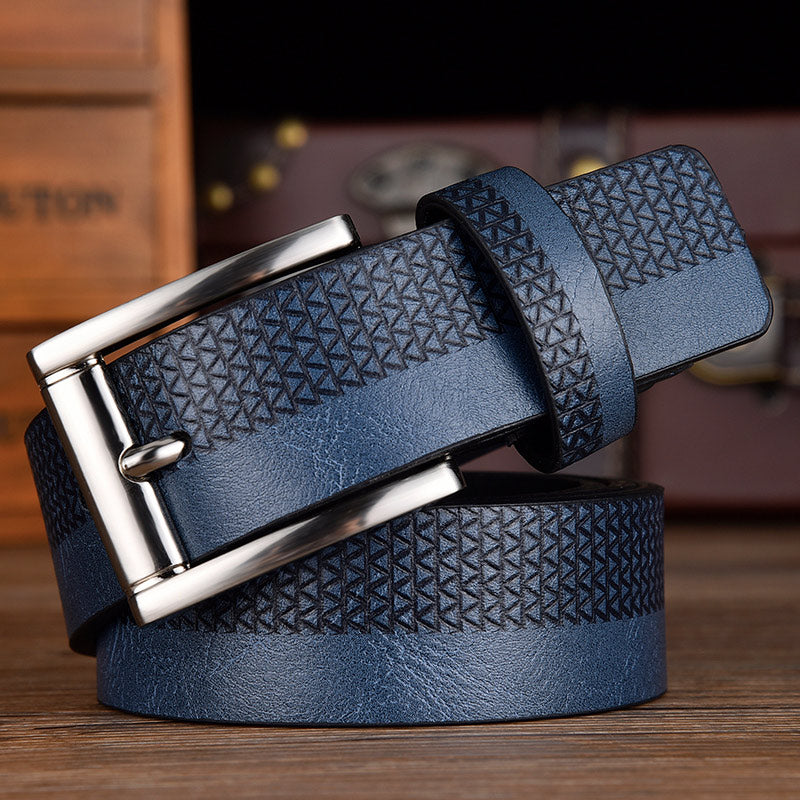 Fashion Men Leather Belt  For Jeans Luxury Designer Belts Casual Strap Male Pin Buckle High Quality Brown Black Blue Color