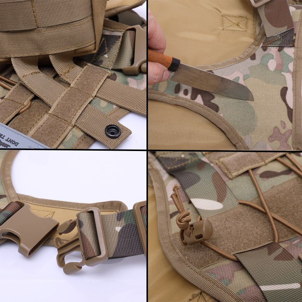 Tactical Dog Harness Pet Training Vest Dog Harness And Leash Set For Small Medium Big Dogs