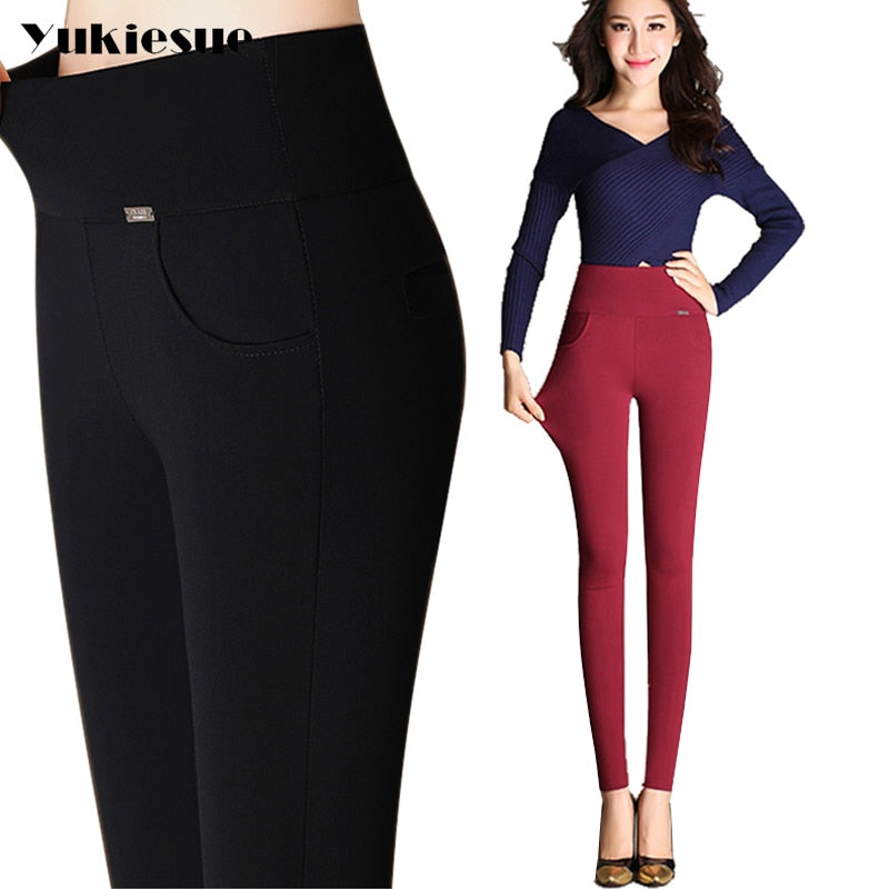 High quality pencil pants capris women 2018 summer style high waist elastic skinny pants female trousers woman pantalon femme