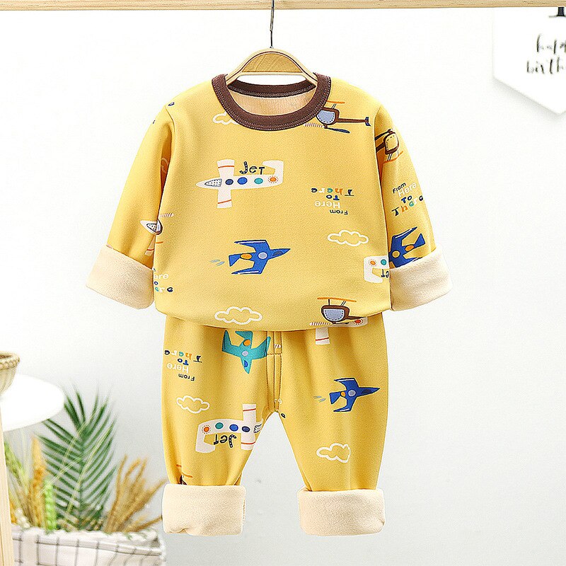 Kids Set Toddler Clothes Suits Boys Pajamas Set Children Wear Cotton Animals Spring Autumn Clothes Pants Girls Small Nightwear