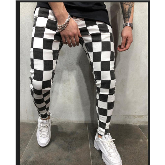 New Mens Black White Striped Casual Pants 2021 Autumn Fashion Joggers Sweatpants Men Track Pants Man Trousers Pantalones Hombre