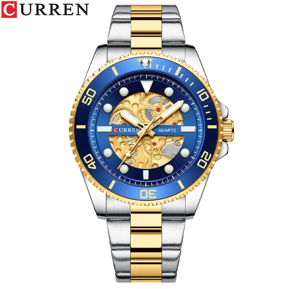 CURREN Top Brand Luxury Men&#39;s Quartz Watches Exquisite Stainless Steel Fashion Classic Watches For Men Relogio Masculino