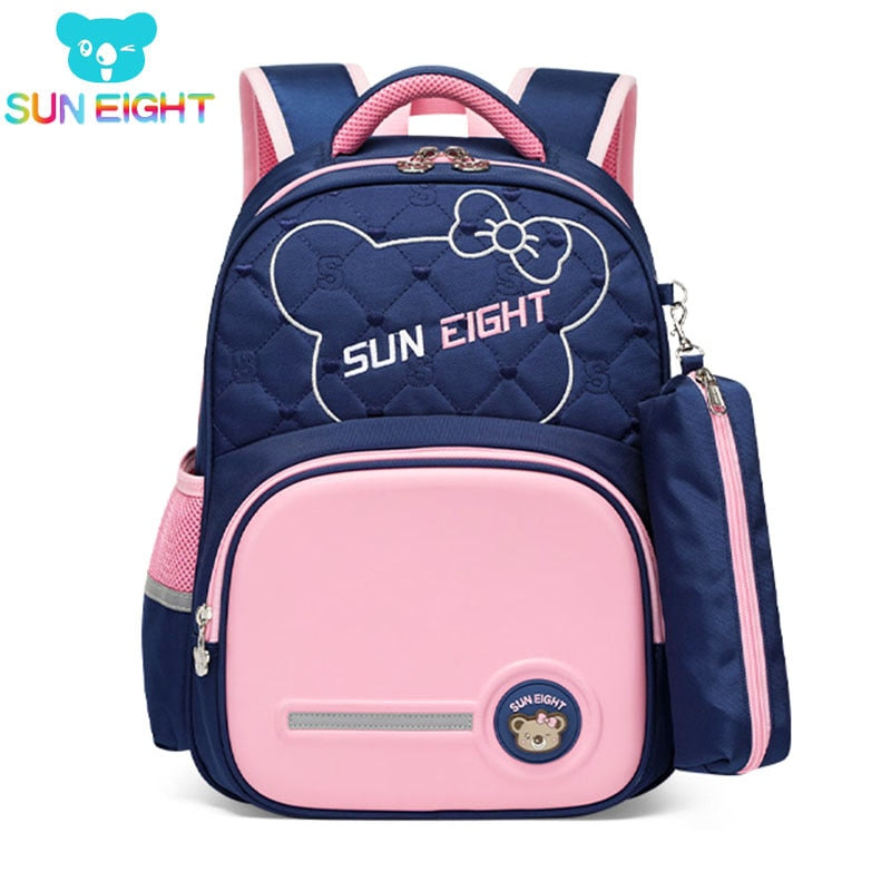 SUN EIGHT First Class Children Backpack School Bags For Girls Waterproof Nylon Primary School Backpacks 14L