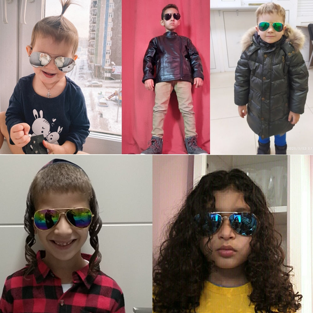 Brand Design Fashion Boys Sunglasses Kids Piolt Style Children Sun Glasses For Girls 100%UV Protection Glasses Oculos Gafas