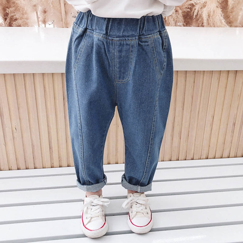 Baby Jeans Solid Color Jeans For Girls Spring Autumn Jeans Boy Girl Casual Style Toddler Girl Clothes