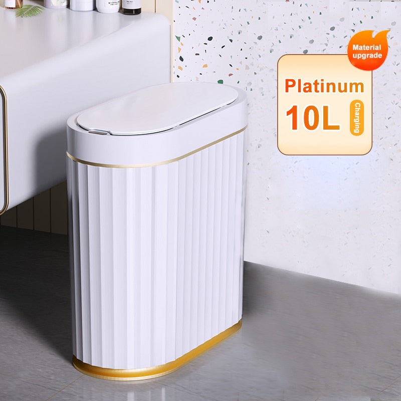 Smart Sensor Garbage Bin Kitchen Bathroom Toilet Trash Can Best Automatic Induction Waterproof Bin with Lid 10/15L