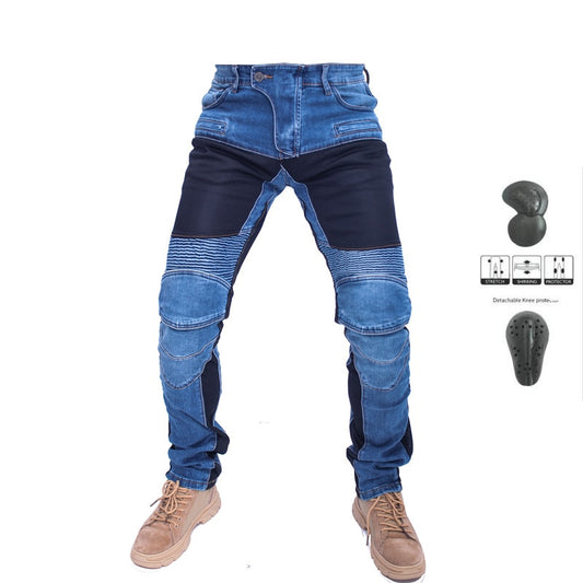 Jeans -  Jeans Leisure Motorcycle Men Off-road Outdoor Jean/cycling Summer Pants With Protect Equipment