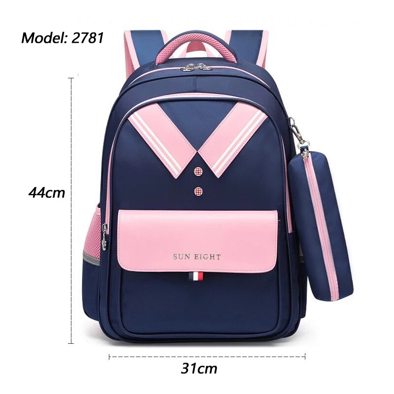 SUN EIGHT Hot Primary School Bag Waterproof Backpacks For Girls  Pencil Box Kids Bookbags Mochila