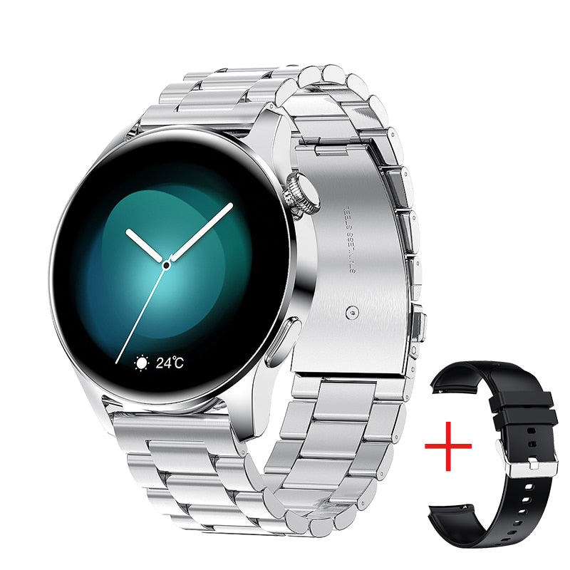 Smart Watch Men- LIGE New Bluetooth Call Smart Watch Men Full Touch Sport Fitness Watches Waterproof Heart Rate Steel Band Smartwatch Android iOS