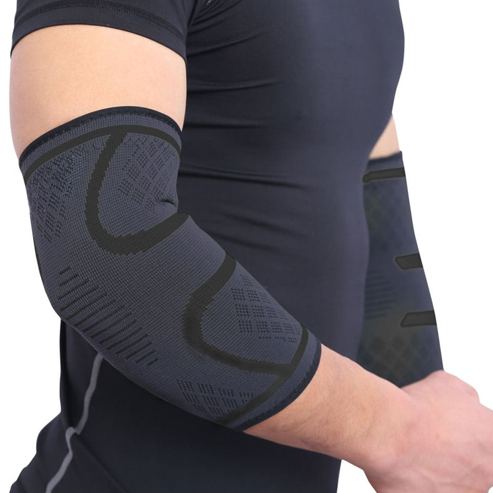 AOLIKES 1PCS Elbow Support Elastic Gym Sport Elbow Protective Pad Absorb Sweat Sport Basketball Arm Sleeve Elbow Brace