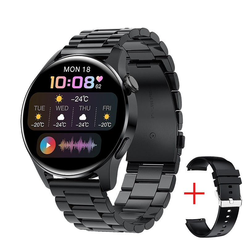 Smart Watch Men- LIGE New Bluetooth Call Smart Watch Men Full Touch Sport Fitness Watches Waterproof Heart Rate Steel Band Smartwatch Android iOS