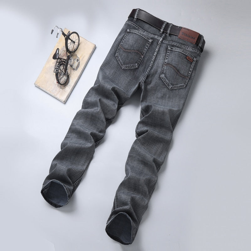 2022 Spring Autumn Men&#39;s Stretch Straight Fit Jeans Men&#39;s Denim Pants Brand New Style Trousers Mens Wear