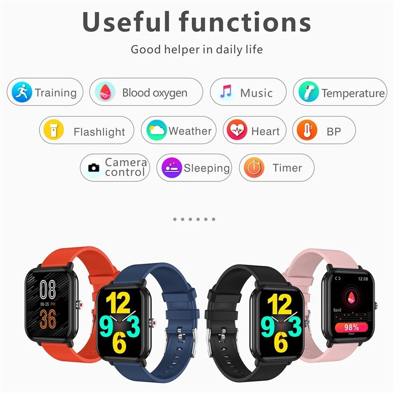 LIGE 2022 New Smart watch Ladies Full touch Screen Sports Fitness watch IP67 waterproof Bluetooth For Android iOS Smartwatch Men