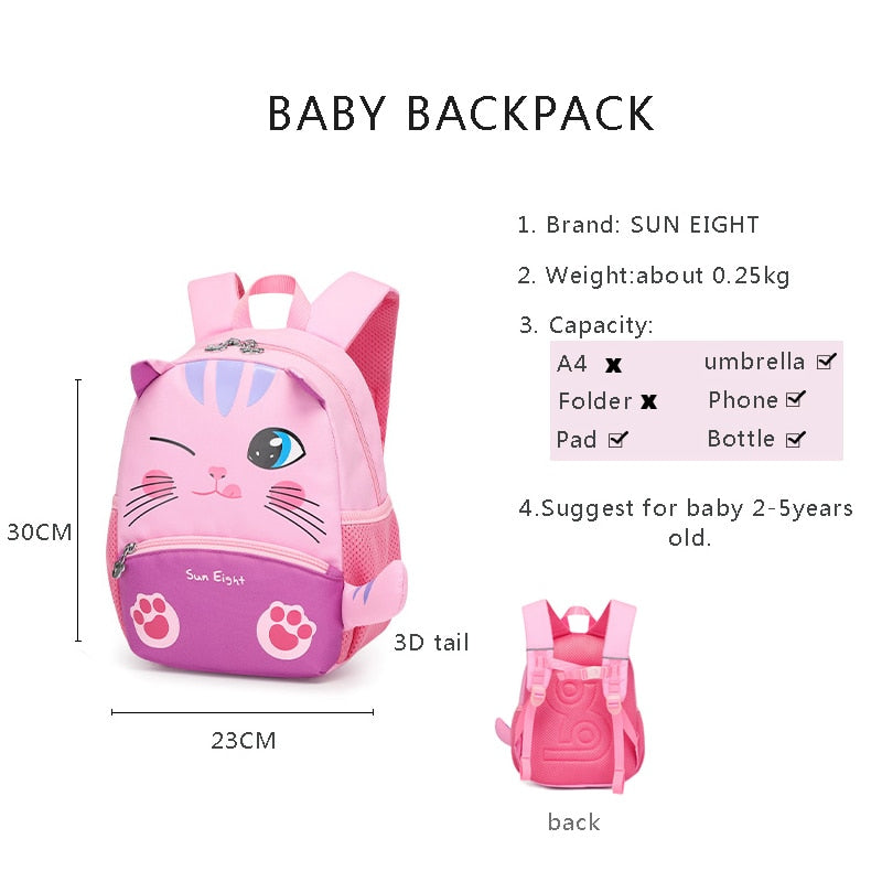 SUN EIGHT For Baby 2-5 Year Old Cute Little Kid Kindergarten Bag Child Backpack  School Nylon Bags Lovely Children Backpack