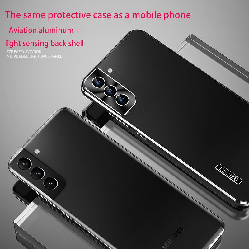 2023 New Metal Shell For Samsung Galaxy S23 S22 S21 ultra Phone Case Built in Lens protection titanium alloy mobile phones cover