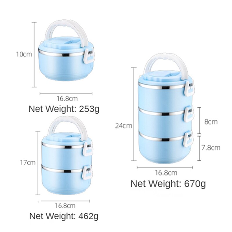 Stainless Steel Multi-layer Lunch Box Seal Heat Preservation Not Leaking Microwave Safety Office Kids School Food Container Box