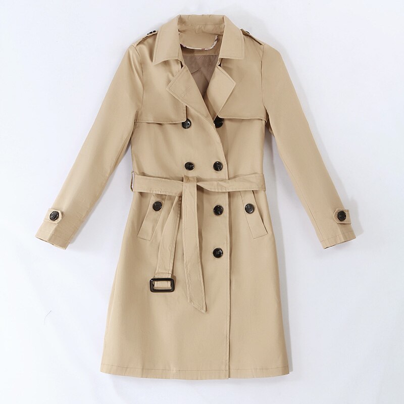 Spring Autumn Women Long Trench Coat 2020 New Fashion  Slim Overcoat Lady Casual Double-breasted Windbreaker jacket