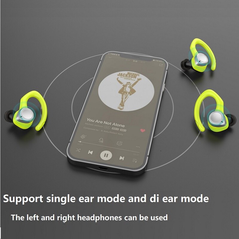 TWS Earphone Bluetooth-compatible Wireless Headset Deep Bass Earbuds True Wireless Stereo Headphone With Mic Sport Earphone