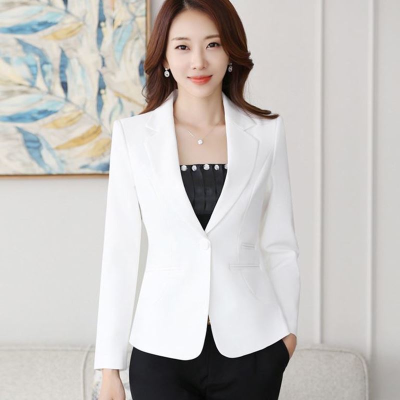 Oversize 5XL Autumn Casual Women Suit Coat Solid Blazer Office White Tops Jacket Slim Black Blazers Female Business Work Clothes