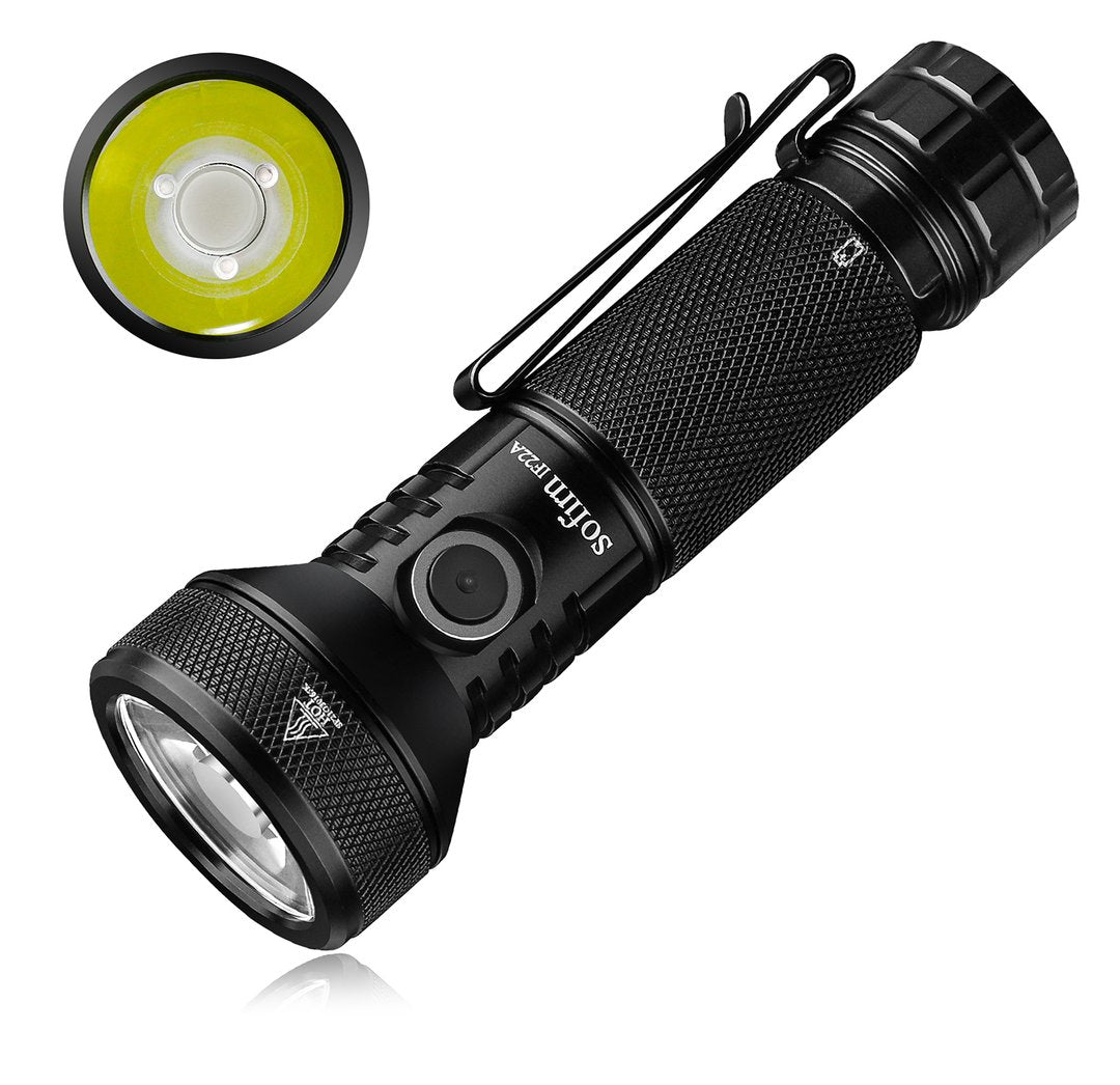 Sofirn IF22A 21700 USB C 3A Rechargeable Powerful LED Flashlight SFT40 2100lm 680M Throw Reverse Charging Super Bright Torch
