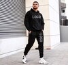 Fleece Tracksuits Men Women Two Pieces Set Hooded Oversized Sweatshirt Pants Solid Color Hoodie Autumn Winter Casual Suits 2021