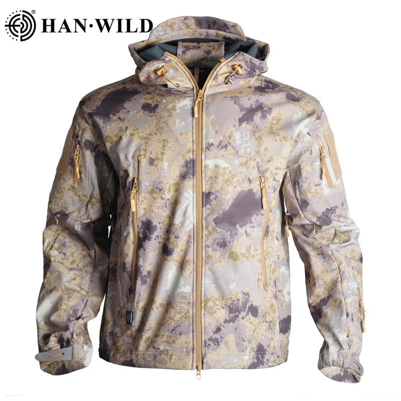 Army Clothing Men&#39;s Military Fleece Jacket Safari Airsoft Tactical Men Clothing MulticamTracksuits Camouflage Windbreakers 5XL