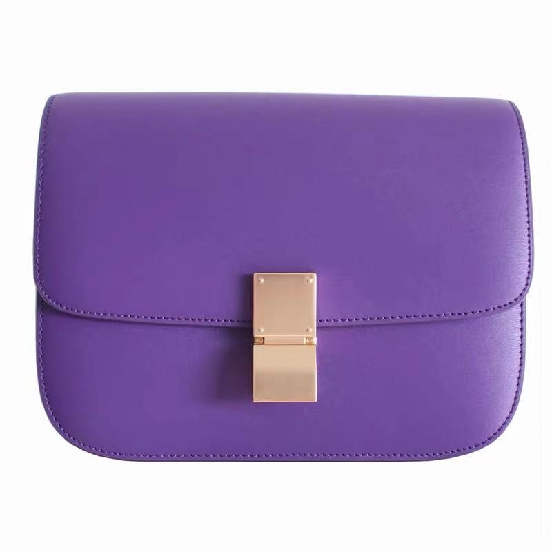 Factory Genuine Leather Ladies Tofu Bag Luxury Design Handbag Purse Small Shoulder Brand Bags Blue Crossbody Bags for Women 2021