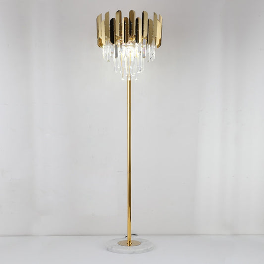 New Luxury Modern Crystal Gold Stand Floor Lamp LED For Bedroom Living Room Indoor Home Light Fixtures