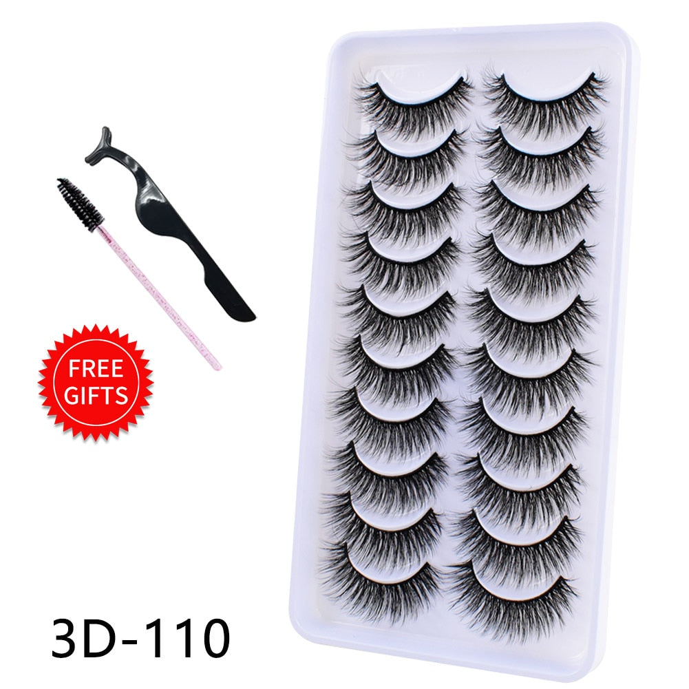 5/10Pairs 3D Mink Lashes Natural Eyelashes Dramatic False Eyelashes Faux Cils Makeup Wholesale Fake Eyelash Extension maquiagem