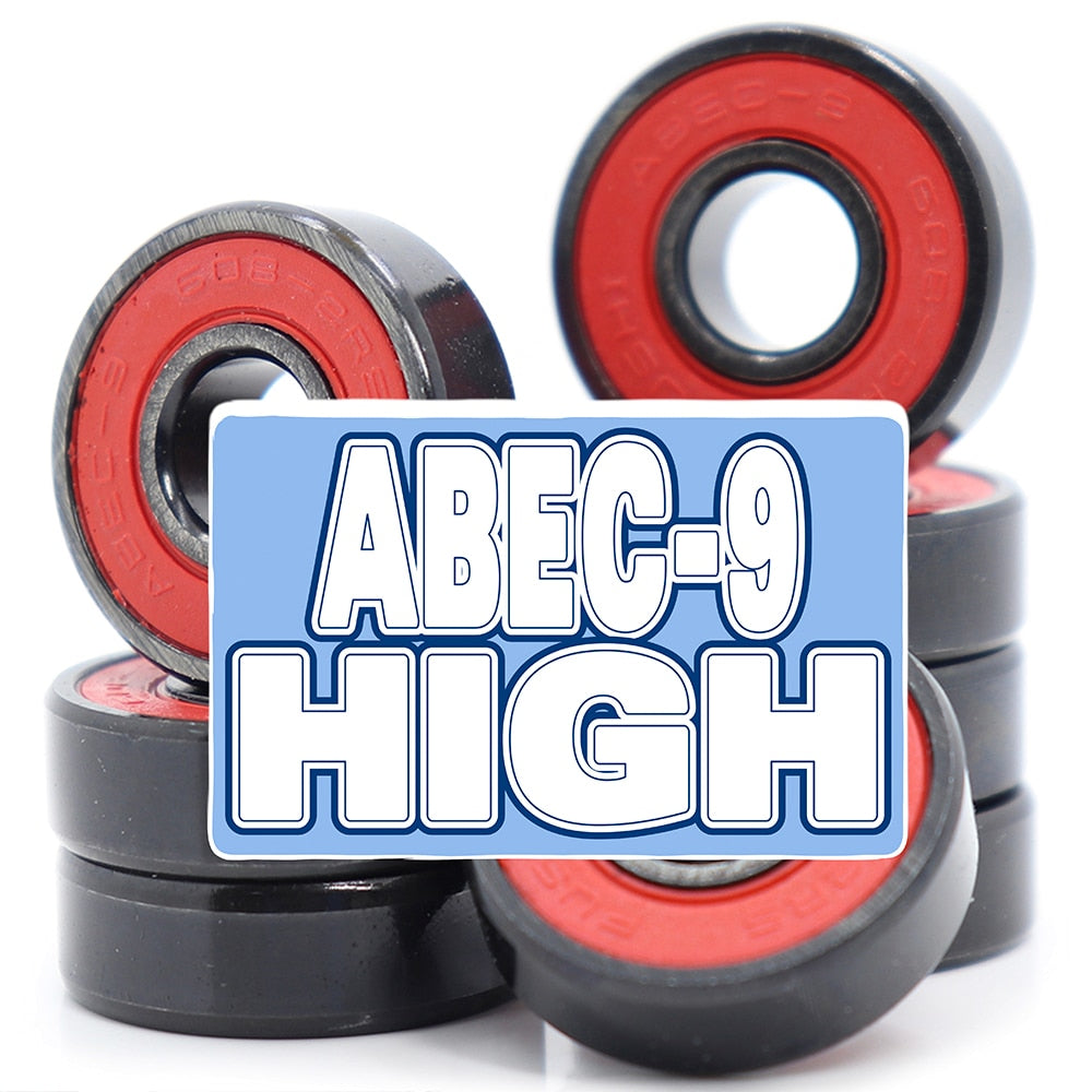 ABEC9 608 2RS Inline Roller Skate Wheel Bearing 608 RS Anti Rust Skateboard Ball Bearings 608RS Red Sealed 8x22x7 mm Shaft