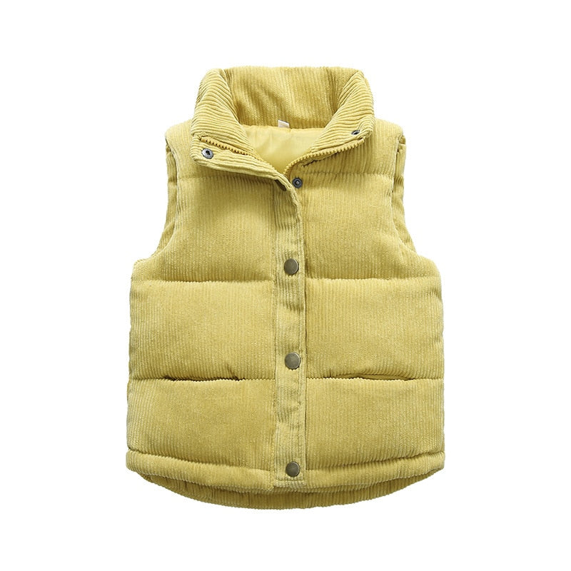 2021 Autumn Children Warm Thicken Vest Baby Cotton Waistcoat Kids Outerwear Coat Children Clothing Boys Girls Brand Jackets Vest