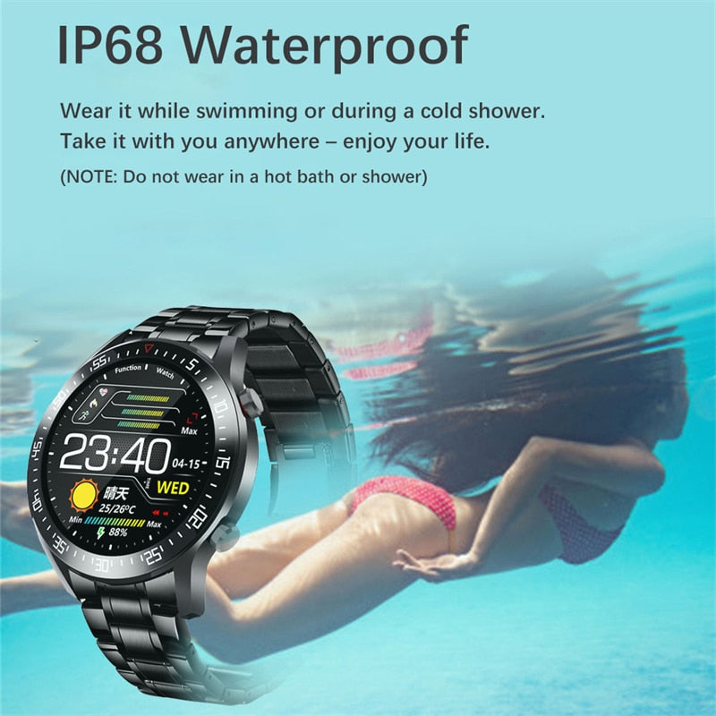 LIGE New 2021 Smart Watch Men Heart Rate Blood Pressure Information Reminder Sport Waterproof Smart Watch for Android IOS Phone