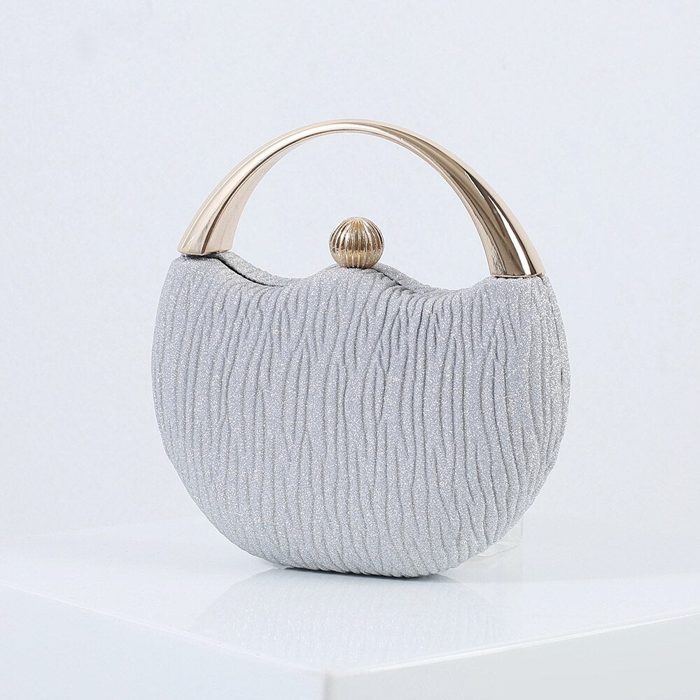 Luxury Designer Evening  Bags For Women Purses And Handbags Fashion Dinner Wedding Party Bag Bead Silver Clutch Bag Monedero