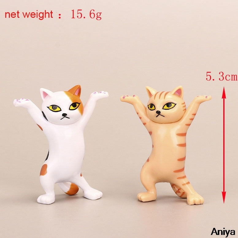 5pcs Set Funny Cat Pen Holder Toy Hold Everything Cat Earphone Bracket Home Decor Festival Decoration Charming Kitty Storage Set