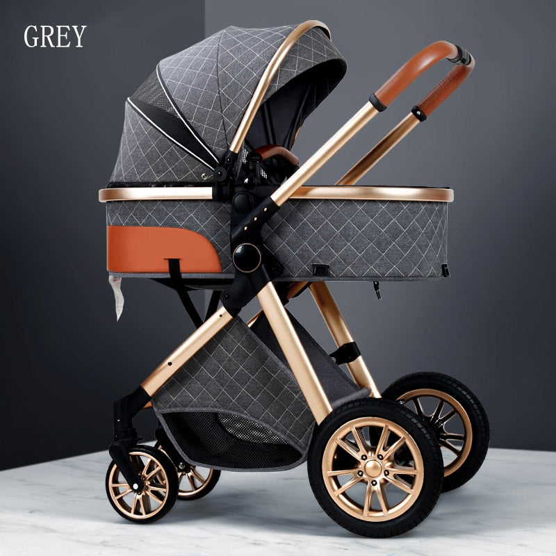 2022 New Baby Stroller High Landscape Baby Cart Can Sit Can Lie Bassinet Portable Pushchair Infant Carrier Free Shipping