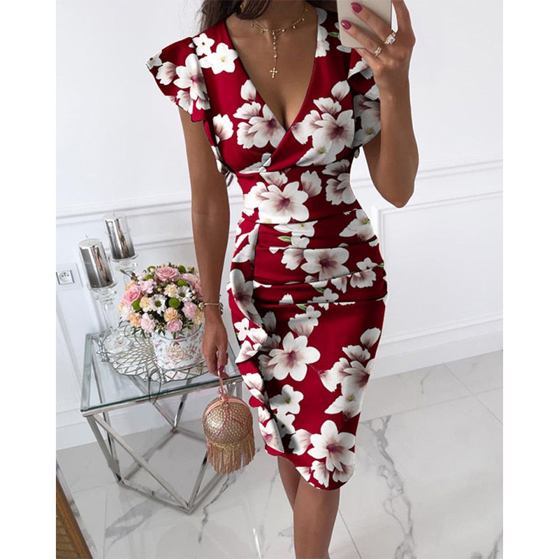 Striped Leopard Print Button Women&#39;s Dress Spring 2022 Elegantes Ankle Bandage Dress Half Sleeve Vintage Dress Shirt Beach Robe