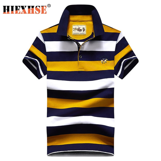 High Quality Striped 3D Embroidery Polo Shirt Casual Polo Shirts men&#39;s Short sleeve polo shirt 2020 New Arrival polosshirt