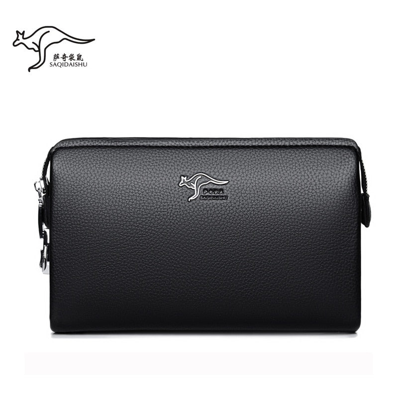 Men‘s Coded Lock Day Clutch Big Capacity Business Handbag New Fashion Male safety lock Purse PU Leather Anti-theft Long Wallet